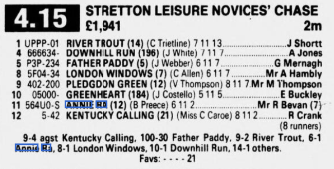 Stretton Leisure Novices Chase