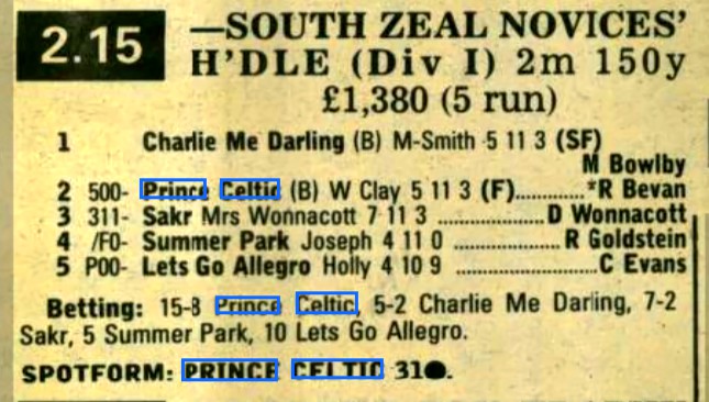 South Zeal Novices Hurdle (Div I)