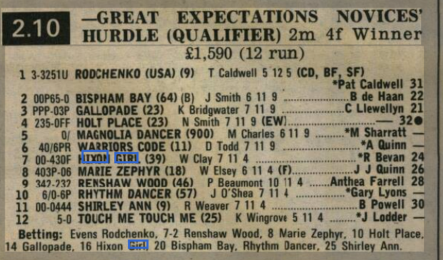Great Expectations Novices Hurdle Qualifier