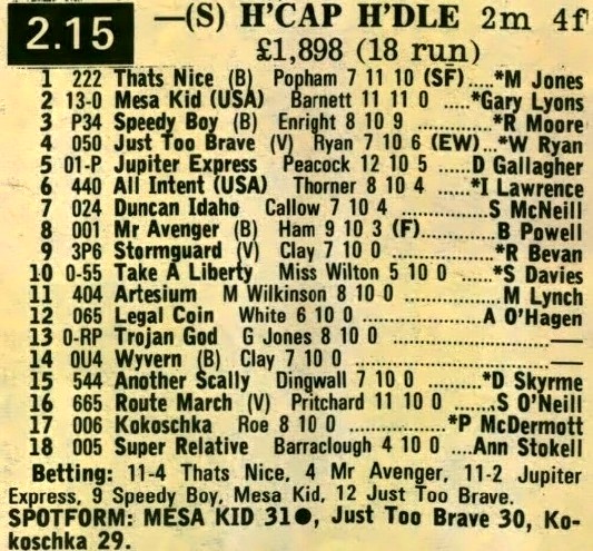 ATS Yearling Tyre Selling Handicap Hurdle