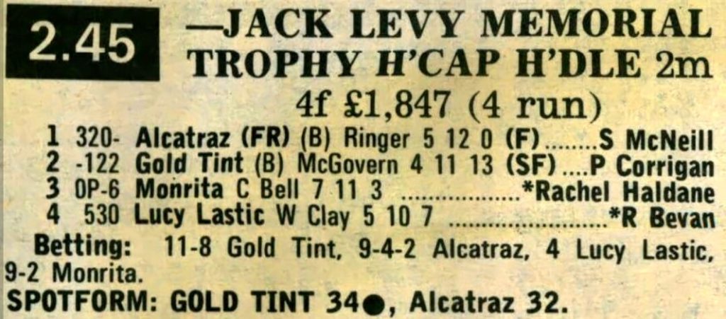 Jack Levy Memorial Trophy Handicap Hurdle