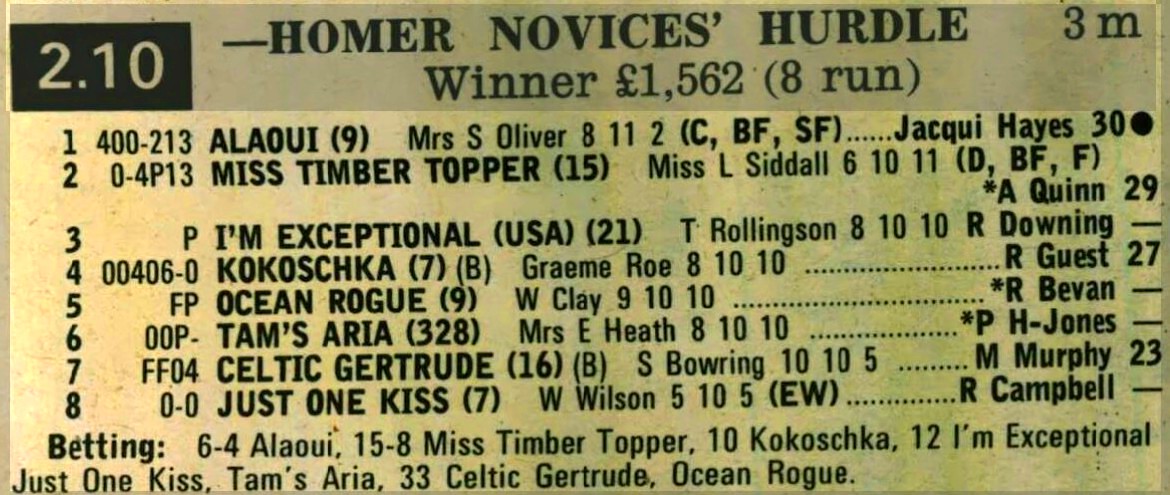 Homer Novices Hurdle